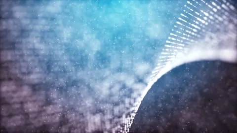 Abstract White Particles Lines Are Glowing Stock Footage 202546502