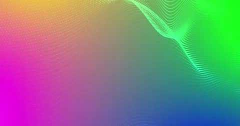 Abstract White Particles Wave Background . 4K And Loop Particles Wave Line Видео 180115134