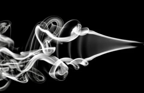 Abstract white pattern: smoke swirls and curves Illustrazione stock