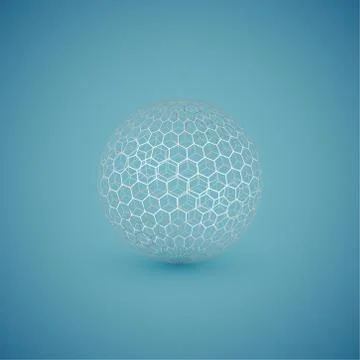 Abstract white pattern sphere, vector illustration Illustrazione stock