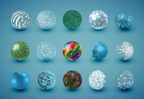Abstract white pattern sphere, vector illustration Stock Illustration