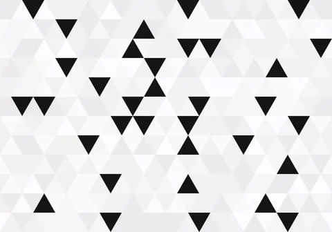 Abstract white Pattern Triangle background texture geometric, monochrome vect Stock Illustration