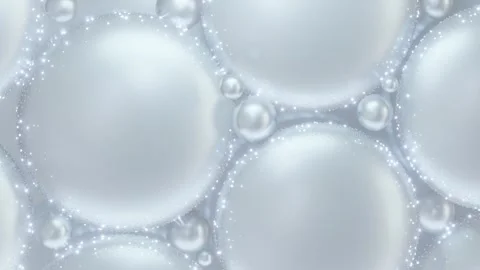 Abstract White Pearlescent Bubble Background Stock Footage 276880369