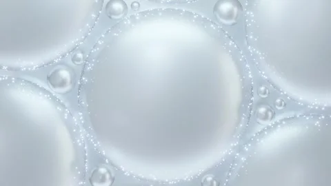 Abstract White Pearlescent Bubble Background Stock Footage 276880383