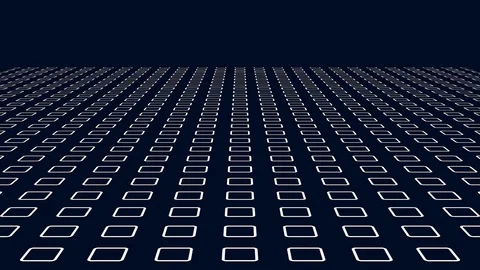 Abstract White Perspective of Squares Motion Graphics Pattern Dark Background Stock-Footage 99596592