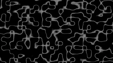 Abstract white plasma lines moving across black background creating organic.. Vídeo Stock 330408337