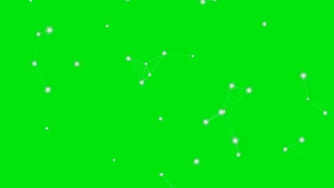 Abstract White Plexus Network Animation on Green Screen Stock Footage 336960747