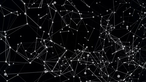 Abstract white plexus particles video moving background with shine on background Stock Footage 93970436