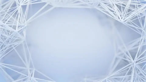 Abstract white plexus structure on blue background Stock Footage 299848734