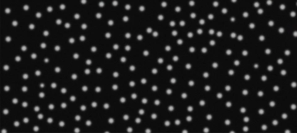 Abstract White Polka Dot Pattern on Black Grainy Background with Soft Bokeh.. イラスト素材