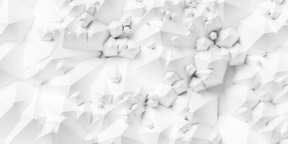 Abstract white polygon geometry mosaic background template, flat lay from abo Stock Illustration