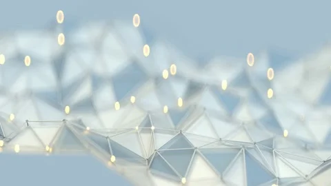 Abstract white polygonal shape seamless loop 3D render animation 스톡 동영상 149655748