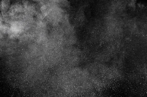 Abstract white powder explosion. Stock Photos