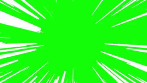 Abstract white radial anime speedlines on green screen seamless loop Stock Footage 341993372