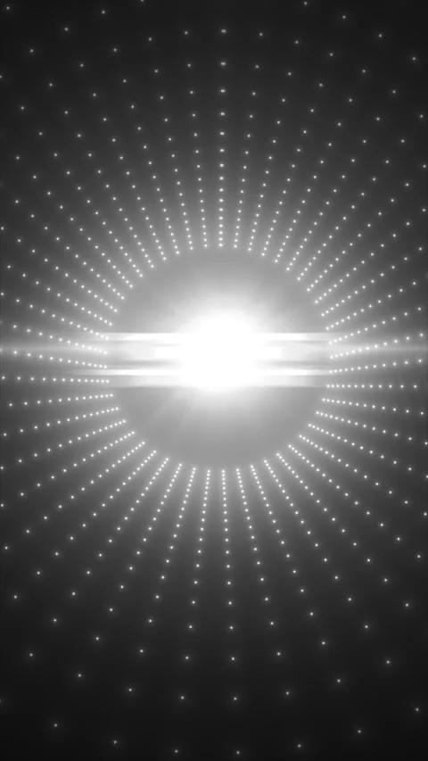 Abstract white radial light array with glowing dotted rays and bright centr.. Stock Footage 330885386