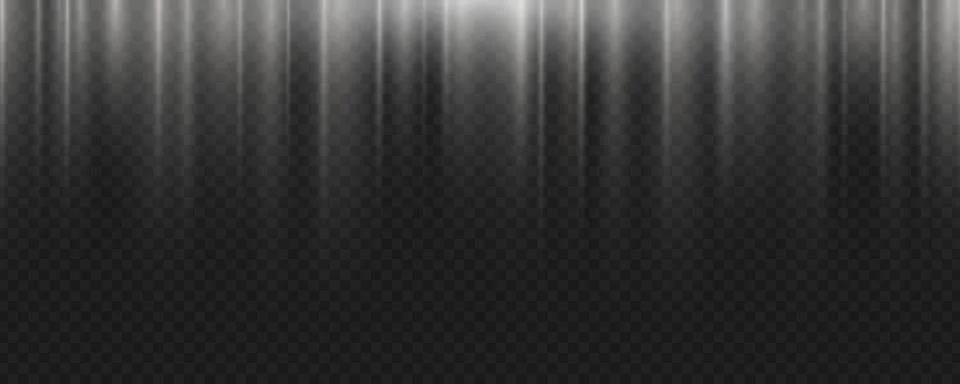 Abstract white rays effect isolated on a dark transparent background Stock Illustration