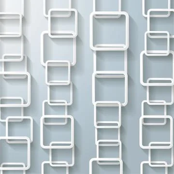 Abstract white rectangle chains Illustrazione stock
