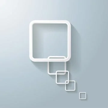 Abstract white rectangle speech bubble Stock Illustration