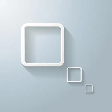Abstract white rectangle thought bubble Stock Illustration