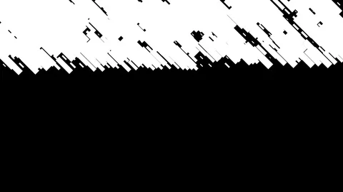 Abstract white rectangles pattern with random and wave motion over black Stock Footage 124526802