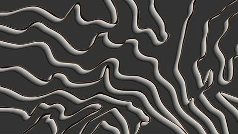Abstract white ribbons on dark background Stock Illustration