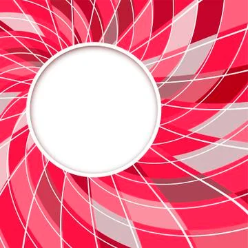 Abstract white round shape with digital red and grey pattern. Stock Illustration