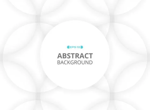 Abstract of white round space pattern background. Stock-Illustration