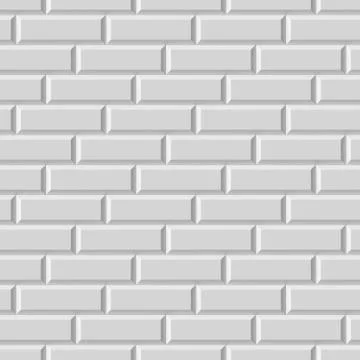 Abstract white seamless bricks background Stock Illustration