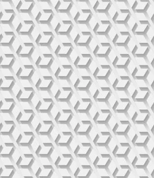 Abstract white seamless cube background with drop shadow Illustrazione stock