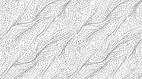 Abstract white seamless pattern with flowing gray lines and dots for modern.. Stock Illustration