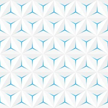 Abstract White Seamless Pattern. Vector Geometric Background with Hexagons. B Stock Illustration