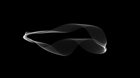 Abstract white shape animation of circle with the dark background. Stock Footage 246720469