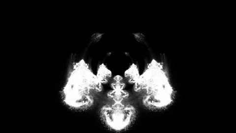 Abstract White Shapes in a Black Background Stock Footage 289135676