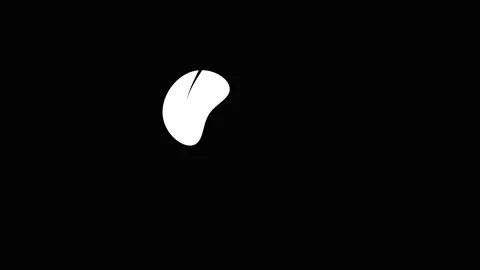 Abstract white shapes forming and morphing on black background Stock Footage 341688913