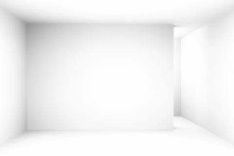 Abstract white simple empty room highlights future. Architectural background use 스톡 일러스트