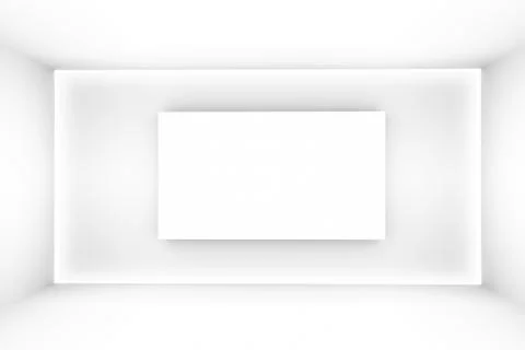 Abstract white simple empty room highlights future. Architectural background use Stock Illustration