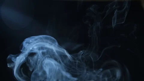 Abstract white smoke on black background, smoke background ,blue smoke Stock Footage 102288799
