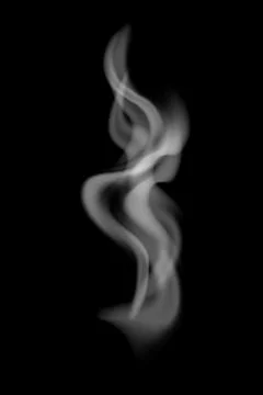 Abstract White Smoke on Black Illustrazione stock