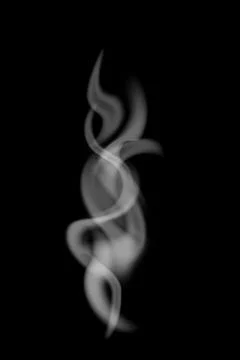 Abstract White Smoke on Black Stock Illustration