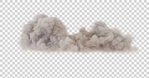 Abstract white smoke cloud formation isolated on black background 写真素材