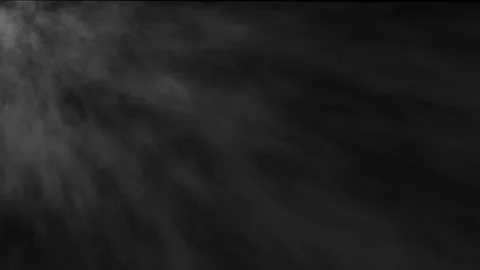 Abstract white smoke moving over black background motion graphic video. Vidéo 337081661