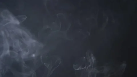 Abstract white smoke. Smoke, a cloud of cold fog on a black background Fire, hoo Stock Footage 149344024