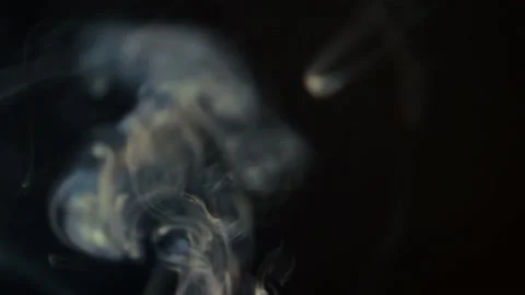 Abstract white smoke. Smoke, a cloud of cold fog on a black background of a fire Stock Footage 149968730