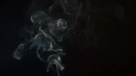 Abstract white smoke. Smoke, a cloud of cold fog on a black background of a fire Stock Footage 149970181