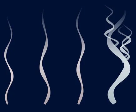 Abstract white smoke wisps on dark blue background for scent or fragrance p.. Stock Illustration
