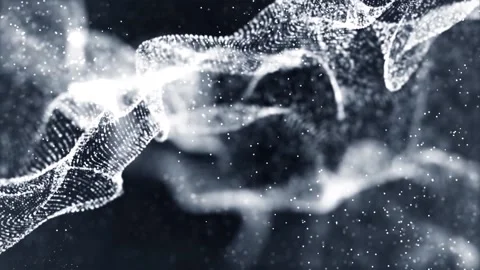 Abstract White Snowy Particles Background Loop Stock Footage 202050674