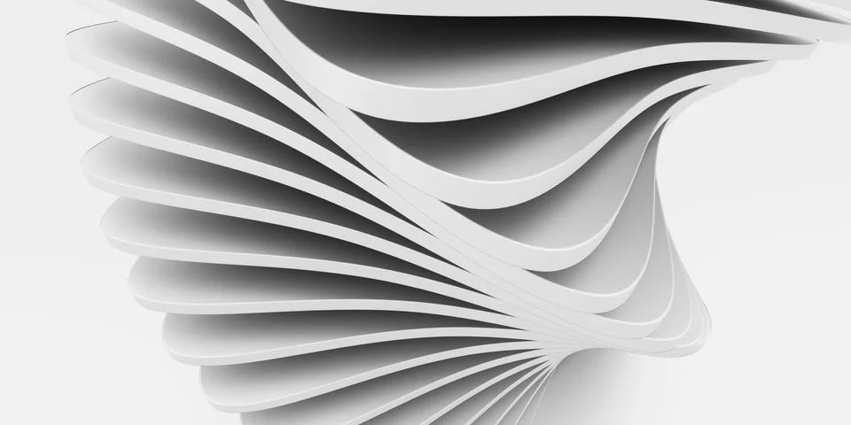 Abstract white space architecture,perspective of future design building concept Stock Illustration