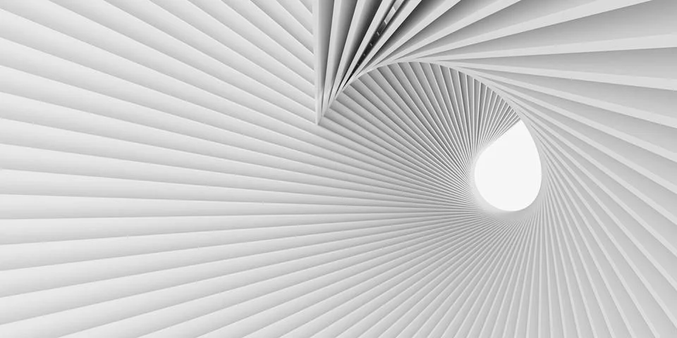Abstract white space architecture,perspective of future design building concept Ilustración de archivo