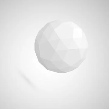 Abstract white sphere made of geometric shapes Stock Illustration