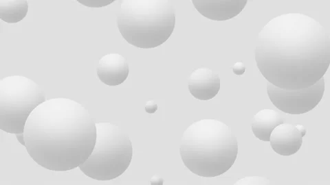 Abstract white spheres design background. 3D Render Video stock 230072293